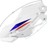 Lámpa burkolat felső bal (fehér) Barton GT 125 - Moretti