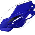 Lámpa burkolat felső bal (kék) Barton GT 125 - Moretti