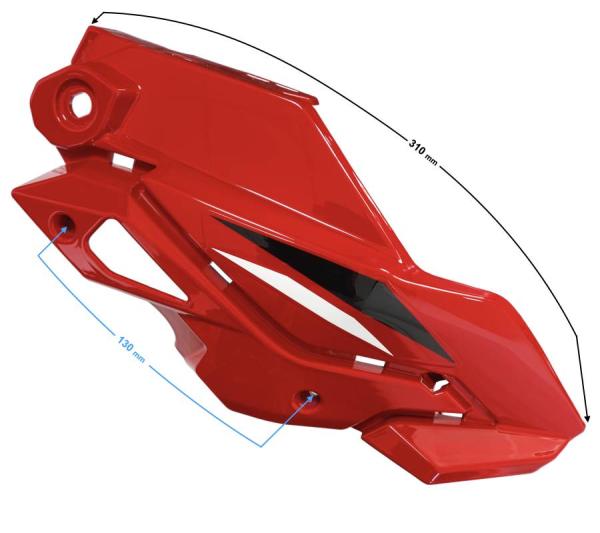 Lámpa burkolat felső jobb (piros) Barton GT 125 - Moretti