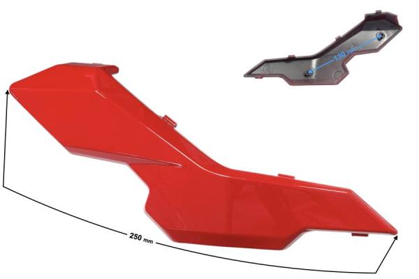 Lámpa burkolat alsó jobb (piros) Barton GT 125 - Moretti