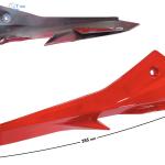 Lámpa burkolat hosszú jobb (piros) Barton GT 125 - Moretti