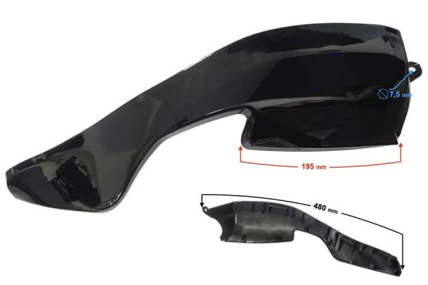 Benzintank idom bal Barton GT 125 (Fekete) - Moretti