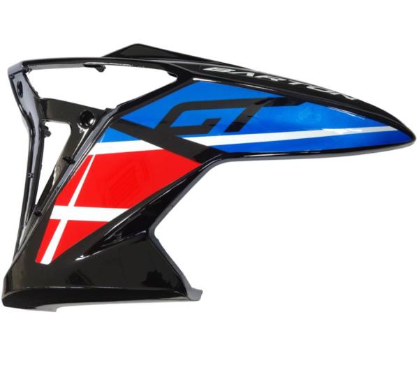 Benzintank burkolat bal felső (kék-piros) Barton GT 125 - Moretti