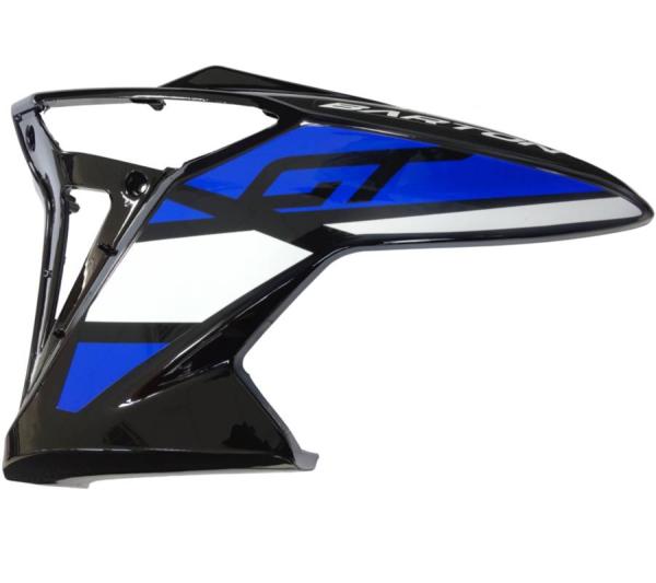 Benzintank burkolat bal felső (fehér-kék) Barton GT 125 - Moretti