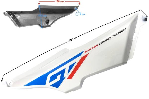 Oldalsó burkolat jobb (fehér) Barton GT 125 - Moretti