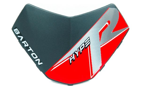 Oldalsó burkolat (fekete-piros) Barton Hyper 125 - Moretti