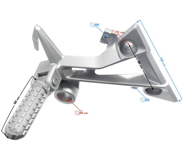 Jobb hátsó lábtartó Barton Blade R - Moretti