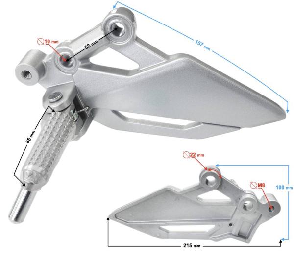 Bal első lábtartó Barton Blade R - Moretti