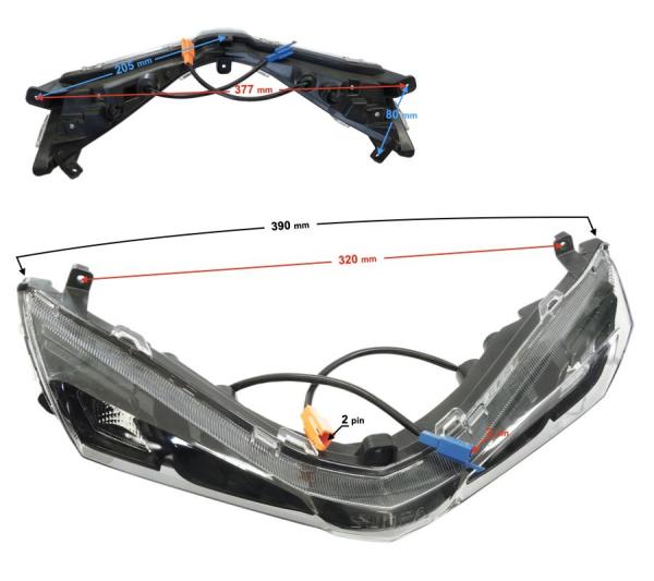 Első dekor lámpa Barton E-Max / E-Max One - Moretti