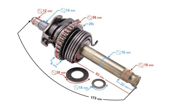Berugó tengely Barton Hyper 125 - Moretti