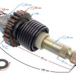 Önindító tengely Barton Blade 125 - Moretti