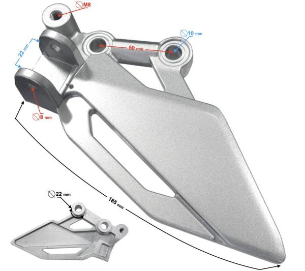 Bal első lábtartó konzol Barton Blade R - Moretti