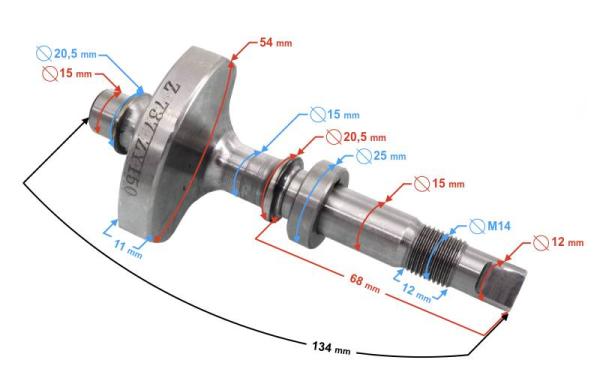 Kiegyensúlyozó tengely Barton Blade 125 - Moretti