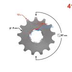 Első lánckerék 415, 13T 20mm-es tengelyre Jawa - Moretti