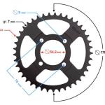 Hátsó lánckerék 428, 41T Barton Active - Moretti