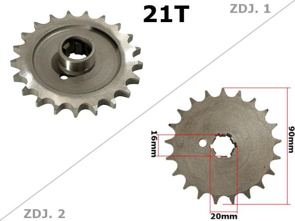 Lánckerék első 428, 21T MZ ETZ 250 - MR