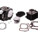 Hengerszett + Hengerfej Moped 4T 80ccm, 47mm 139FMB motorblokkhoz (Fekete) (Moretti)