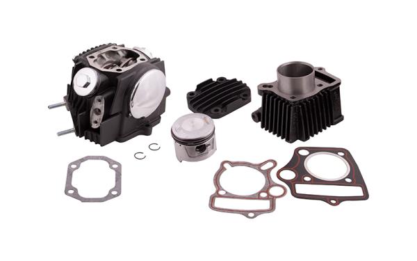 Hengerszett + Hengerfej Moped 4T 80ccm, 47mm 139FMB motorblokkhoz (Fekete) (Moretti)