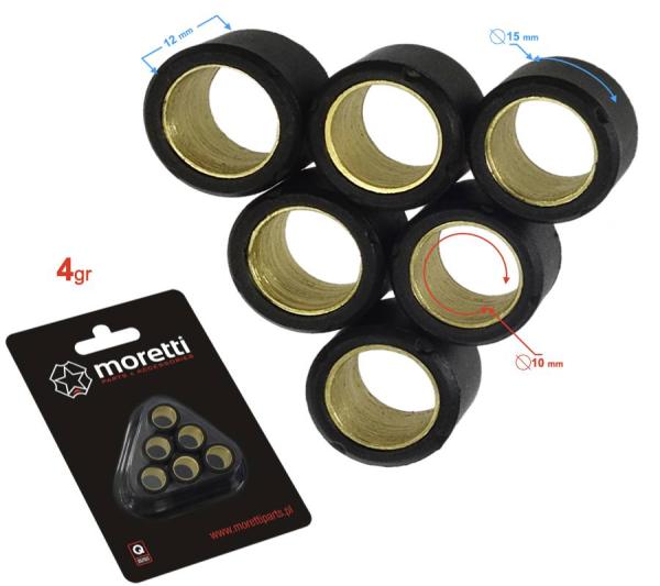 Kuplungpersely 15x12 (variátor görgő) 4g Barton Falcon 2T 50 - Moretti