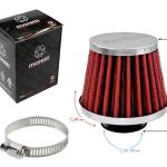Levegőszűrő sport 31mm piros egyenes - Moretti