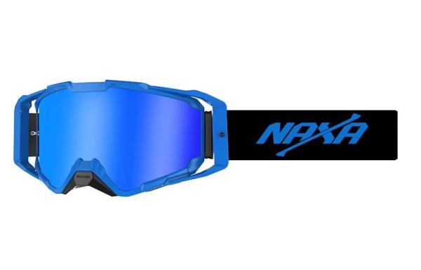 Naxa G5/ BY cross szemüveg kék tükrös plexivel (Kék-fekete)