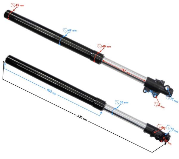 Első teleszkóp pár Barton NXT 150 830mm - Moretti