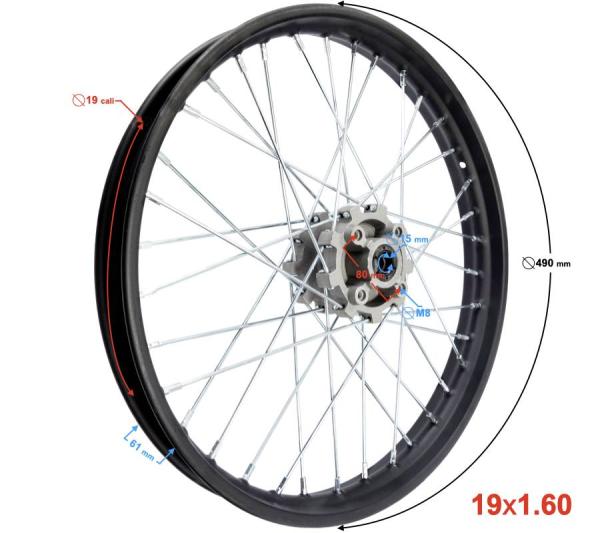 Első felni küllővel 1.60-19" Barton NXT 150 - Moretti