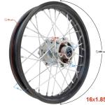Hátsó felni küllővel 1.85-16" Barton NXT 150 - Moretti
