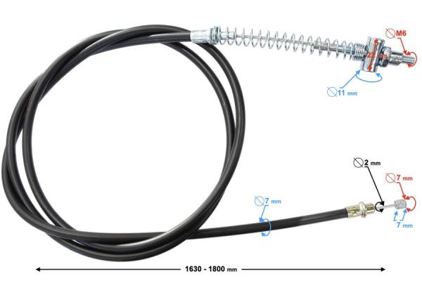Fékbowden hátsó 180cm Barton Quatro - Moretti