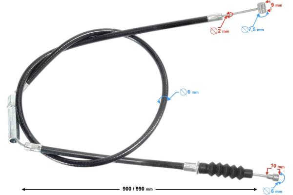 Kuplung bowden 99cm Barton NXT 125 - Moretti
