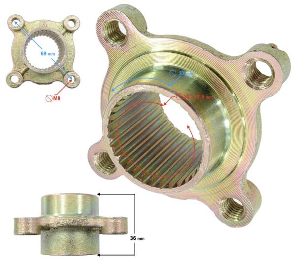 Ricnis agy lánckerék felfogatáshoz ATV/ Quad Barton Rocky/ Thor 125 - Moretti
