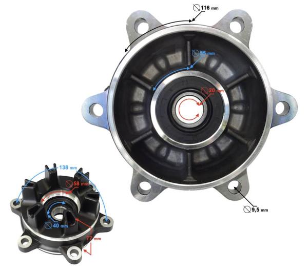 Hátsó lánckerék rögzítő konzol Barton Blade-R 125 - Moretti