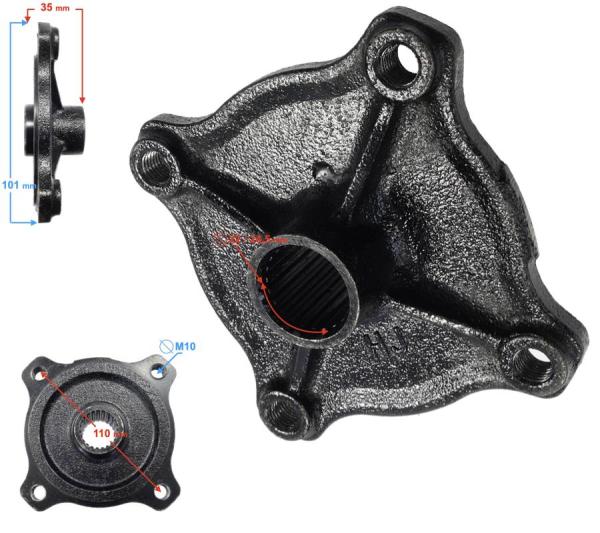 Kerékagy hátsó ATV/ Quad Barton T-Rex 125 - Moretti