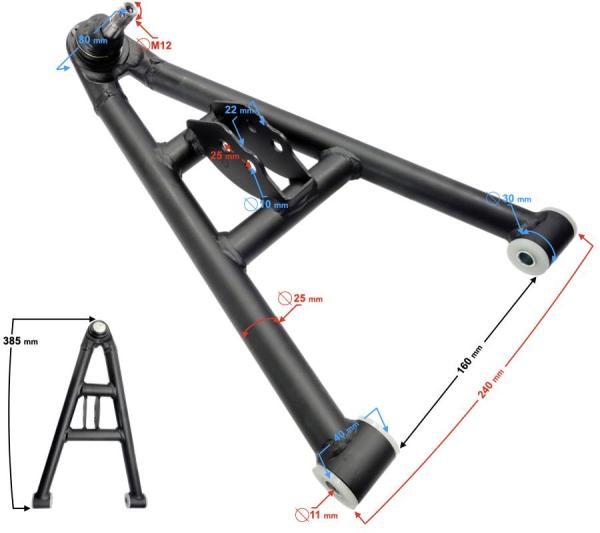Bal első keresztlengőkar ATV/ Quad Barton Road Hunter 200 - Moretti