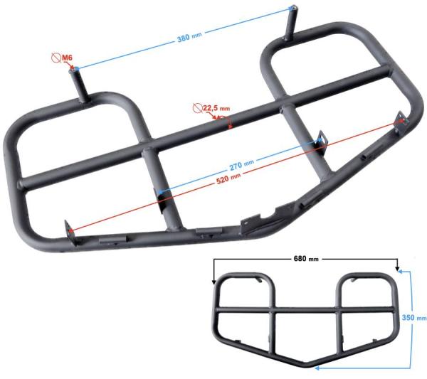 Csomagtartó első ATV/ Quad Barton Road Hunter 200 - Moretti