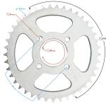 Hátsó lánckerék 428 41T ATV/ Quad Barton Rocky/ Thor 125