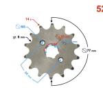 Első lánckerék 520, 14T - Moretti