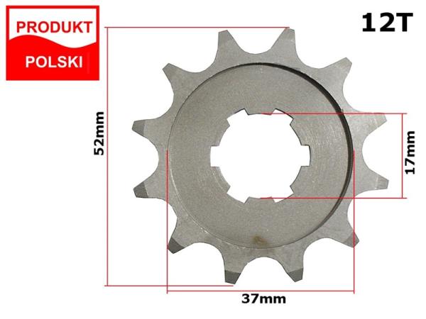 Lánckerék első WSK 125 (428 - 12 fogas) (Made in Poland)
