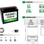 Akkumulátor Fulbat FTX20L-BS, 12V, 18Ah, AGM