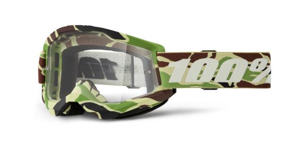 100% - Strata 2 USA Szemüveg - War Camo - Átlátszó plexivel