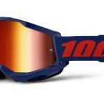 100% - Strata 2 USA Szemüveg - Navy - Piros tükrös plexivel