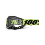 100% - Accuri 2 Szemüveg - Enduro Moto Fekete - Átlátszó plexivel
