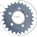 Lánckerék első 428, 25 fogas - Moretti
