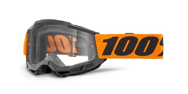 100% - Accuri 2 Narancssárga-Szürke Cross szemüveg - Átlátszó plexivel