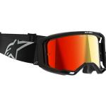 Alpinestars Vision 8 Corp Cross szemüveg - Fekete (Piros tükrös plexivel)