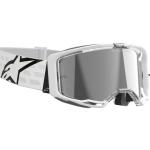 Alpinestars Vision 8 Corp Cross szemüveg - Fehér (Ezüst tükrös plexivel)