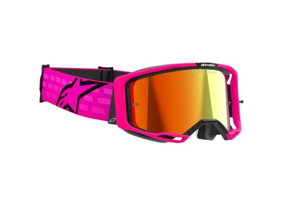 Alpinestars Vision 8 Corp Cross szemüveg - Rózsaszín (Piros tükrös plexivel)