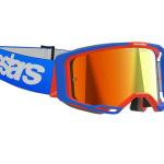 Alpinestars Vision 8 Wordmark Cross szemüveg - Kék (Piros tükrös plexivel)