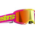 Alpinestars Vision 5 Wordmark Cross szemüveg - Rózsaszín (Piros tükrös plexivel)