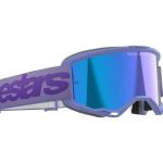 Alpinestars Vision 5 Wordmark Cross szemüveg - Lila (Kék tükrös plexivel)